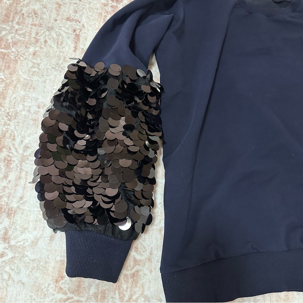 Nasty Gal Sequins Sleeve Sweatshirt - Picture 3 of 9